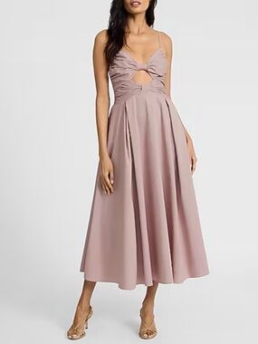 Sleeveless Bow Cut-Out Midi Dress